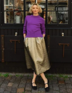 Wide Sleeve Cashmere Sweater-Ameythyst Purple-Boden Flash Sale