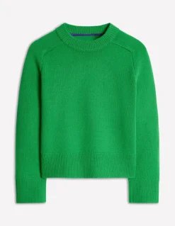 Wide Sleeve Cashmere Sweater-Bright Green-Boden Best