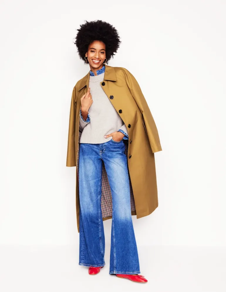 Wide Sleeve Cashmere Sweater-Mink Melange-Boden New