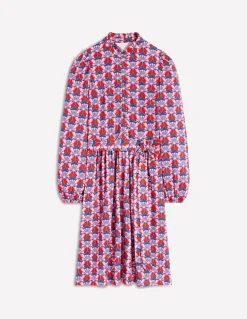 Willow Frill Short Shirt Dress-Poppy Red, Daisy Bloom Geo-Boden Discount