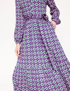 Willow Tiered Jersey Dress-Multi, Moroccan Diamond-Boden Cheap