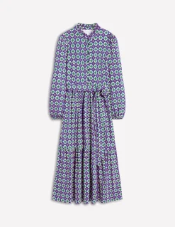Willow Tiered Jersey Dress-Multi, Moroccan Diamond-Boden Cheap
