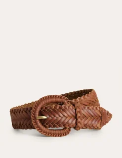Woven Leather Belt--Boden New