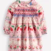 Woven Party Dress-Pink Valentines Bunnies-Boden Shop