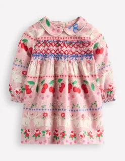 Woven Party Dress-Pink Valentines Bunnies-Boden Shop