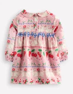Woven Party Dress-Pink Valentines Bunnies-Boden Shop