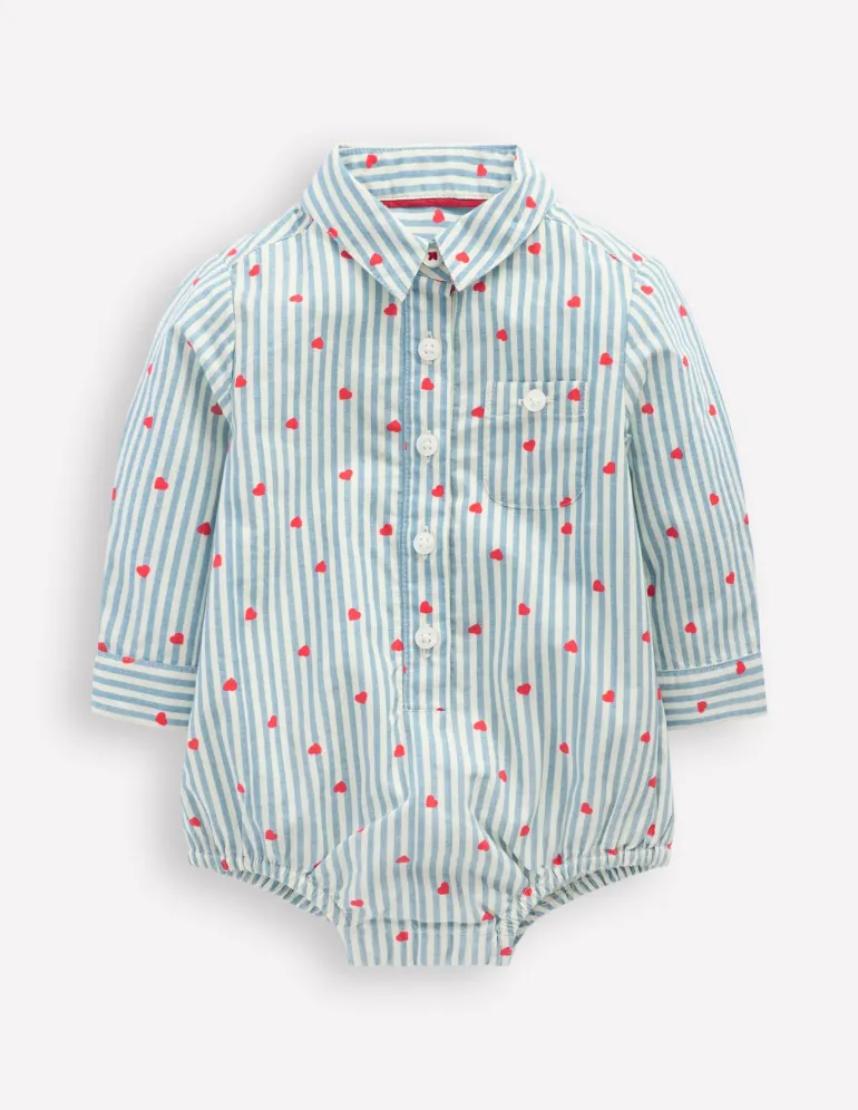 Woven Shirt Body-Ticking Confetti Heart-Boden Outlet