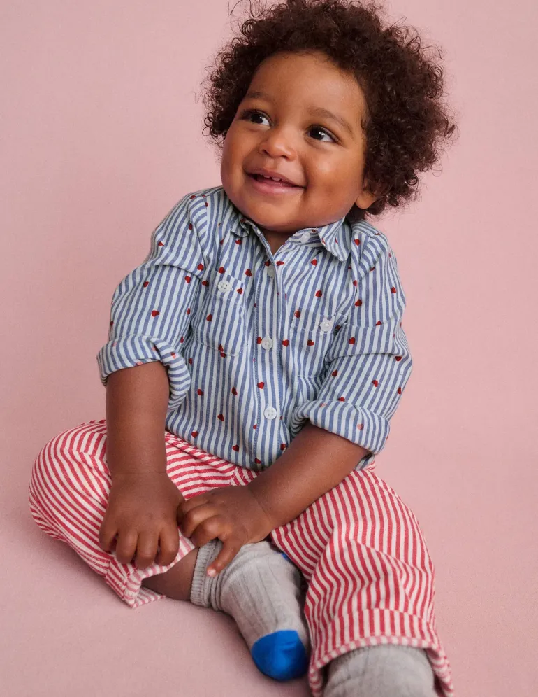 Woven Shirt Body-Ticking Confetti Heart-Boden Outlet
